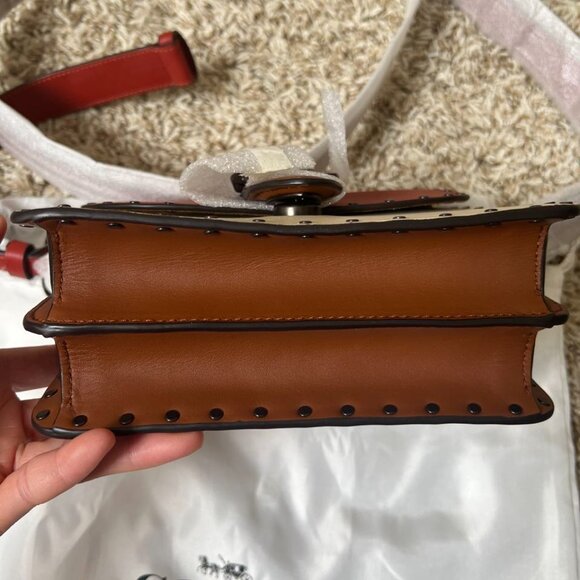 Coach Beat Shoulder Bag 18 In Colorblock With Rivets - Picture 6 of 10